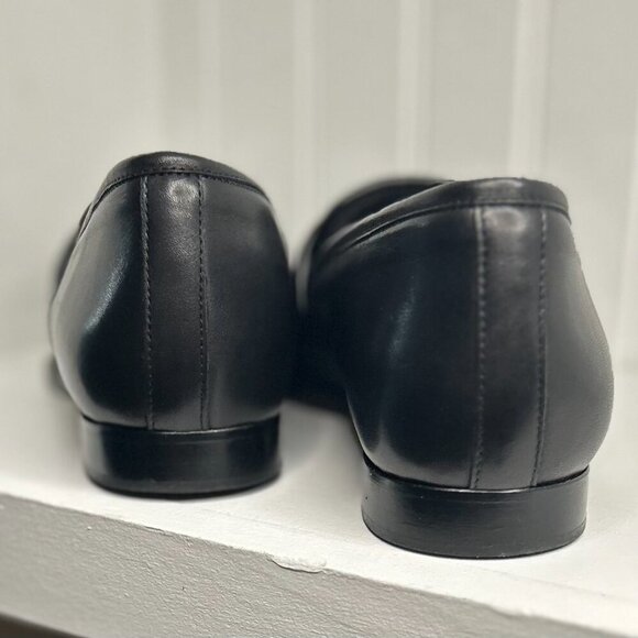 Anine Bing Leather Chain-Link Accents Loafers Women's Size: 9 - Picture 4 of 7